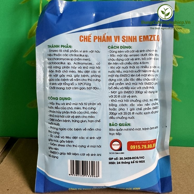 EMZEO phân huỷ, khử mùi hôi phân chó mèo (200g)