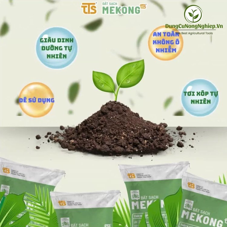 Đất sạch MEKONG 50dm3