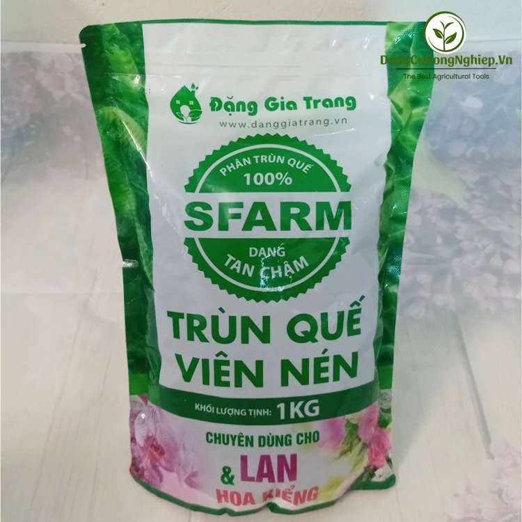 Phân trùn quế SFarm viên nén(bao 1kg)