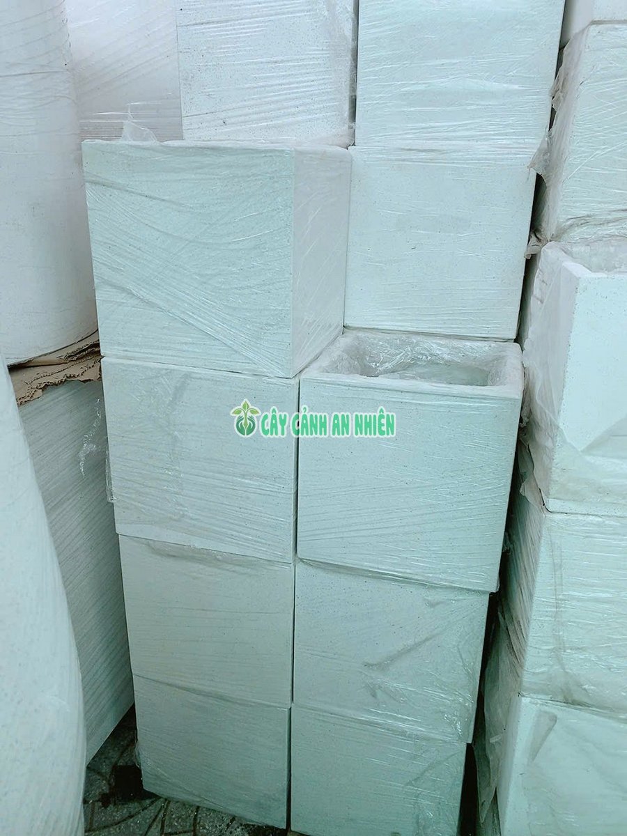 (Hỏa Tốc) Chậu Đá Mài Vuông Trồng Cây Nhiều Kích Cỡ