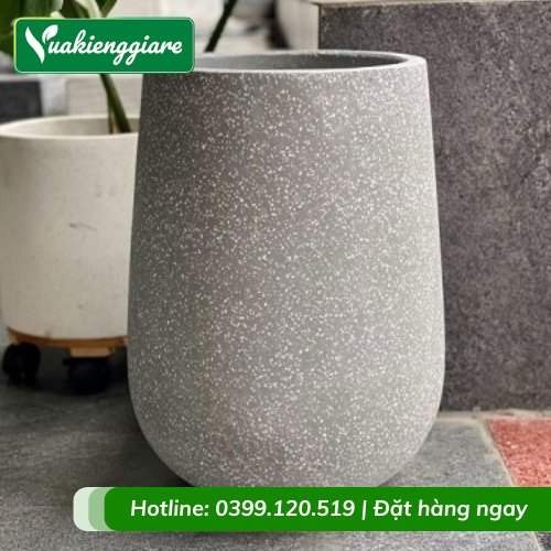 Chậu Đá Mài Hình Giọt Nước Trồng Cây