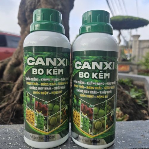 Phân Bón Mới CANXI BO KẼM Chai 500ml - Chắc Cuống, Đậu Trái, Chống Rụng Bông Trái Khai, Hạn Chế Nứt Thối Trái
