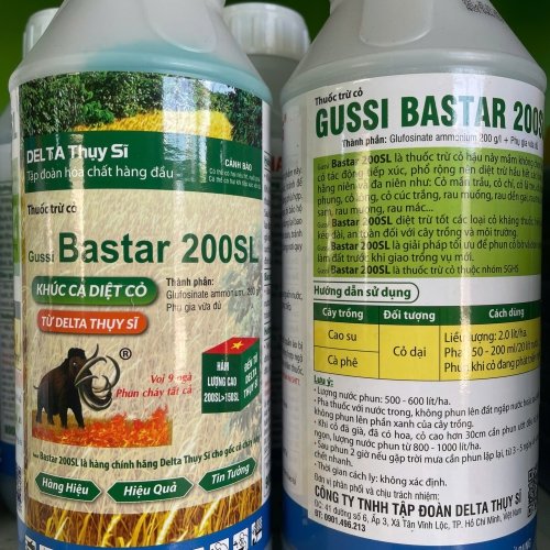Thuốc Trừ Cỏ BASTAR XANH 200SL Chính Hãng – Glufosinate Ammonium 200g/L – Diệt Cỏ Dại – Chai 900ml