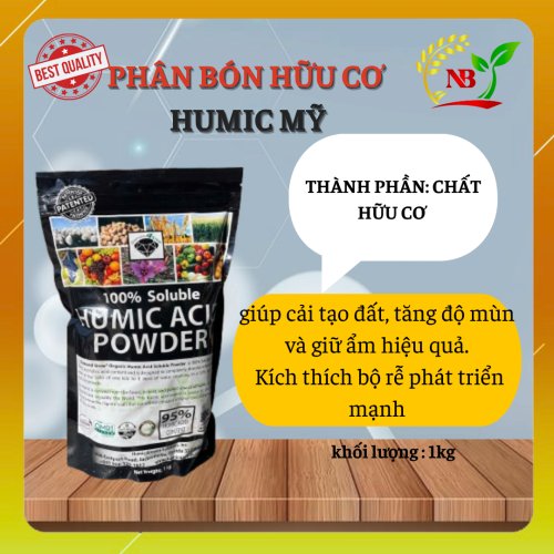 HUMIC ACID POWDER 100% SOLUBLE – HUMI (K) POWDER Kích thích bộ rễ phát triển mạnh, ra nhiều rễ tơ, tăng khả năng hút phân bón