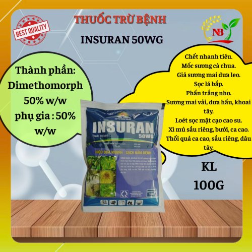 THUỐC TRỪ BỆNH INSURAN 50WG 100g