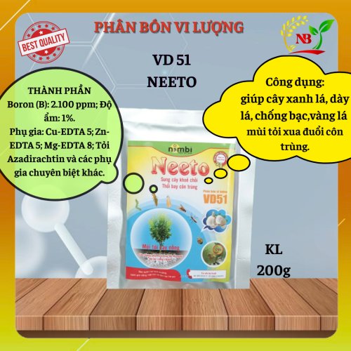 phân bón vi lượng VD 51 NEETO, 200g
