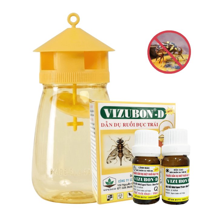 Combo Lồng Bẫy Ruồi Vàng + Thuốc Dẫn Dụ Vizubon-D