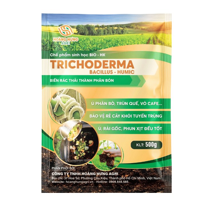Chế Phẩm Sinh Học Trichoderma Bacillus – Humic, Gói 500gr