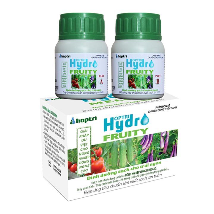 Dinh Dưỡng Thuỷ Canh Hợp Trí Hydro Fruity, Chai 100g Part A & 100g Part B