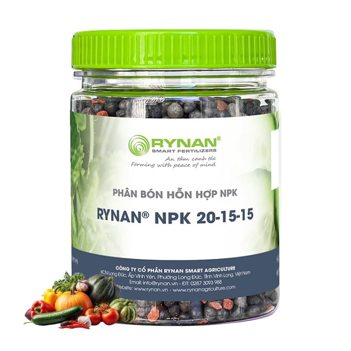 Phân tan chậm Rynan NPK 20-15-15 Hũ 150gr