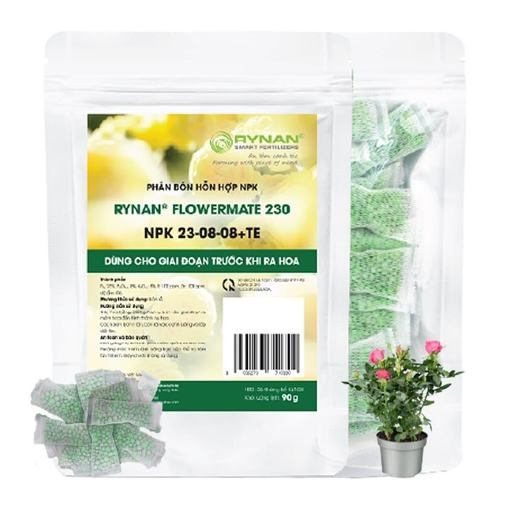 Phân Tan Chậm Rynan 230, Bao 90Gr (~ 30 Túi Lưới 3gr)