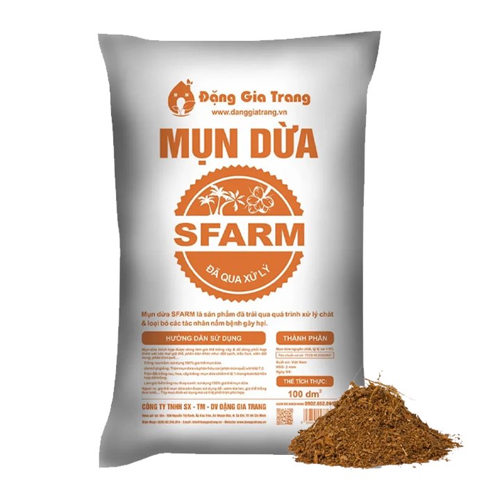 Mụn Xơ Dừa Sfarm Đã Qua Xử Lý Bao 100dm3
