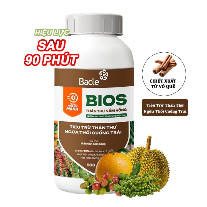 Chế Phẩm Sinh Học Bacte Bios Thán Thư Nấm Hồng, Chai 500ml
