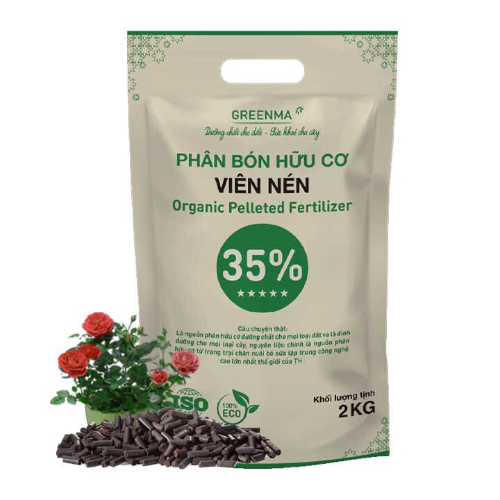 Phân Bón Hữu Cơ Viên Nén Greenma, 2kg