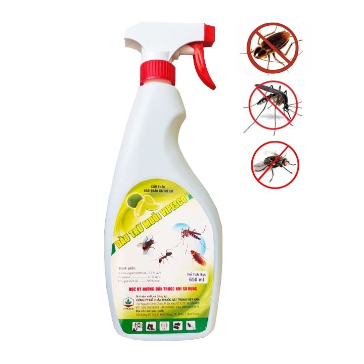 Dầu Trừ Muỗi Vipesco, Chai 650ml