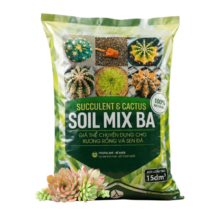 Đất Trồng Sen Đá Soil Mix Ba Trộn Sẵn, Bao 6kg