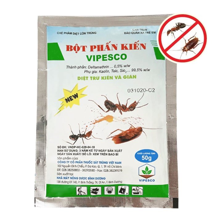 Bột Phấn Kiến Vipesco, Gói 50gr