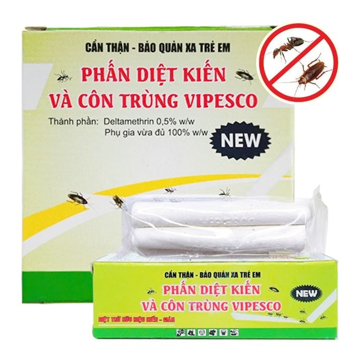 Phấn Diệt Kiến Và Côn Trùng Vipesco, Hộp 2 Viên