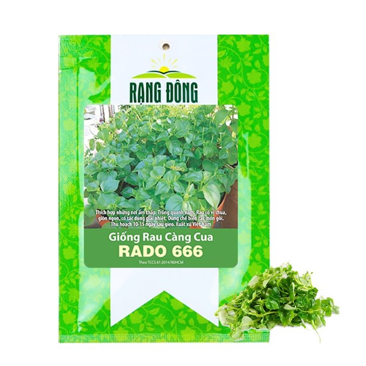 Hạt Giống Rau Càng Cua R27 – Gói 0,5gram~900 hạt