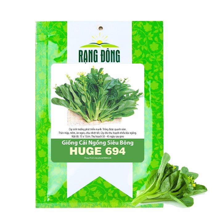 Hạt Giống Cải Ngồng Siêu Bông Huge, Gói 5gr~1000 hạt, R25