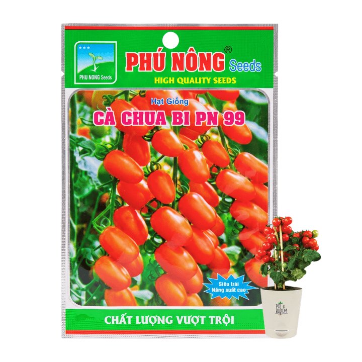 Hạt Giống Cà Chua Bi Lùn Lai F1, Gói 0,1g~30 hạt, T41