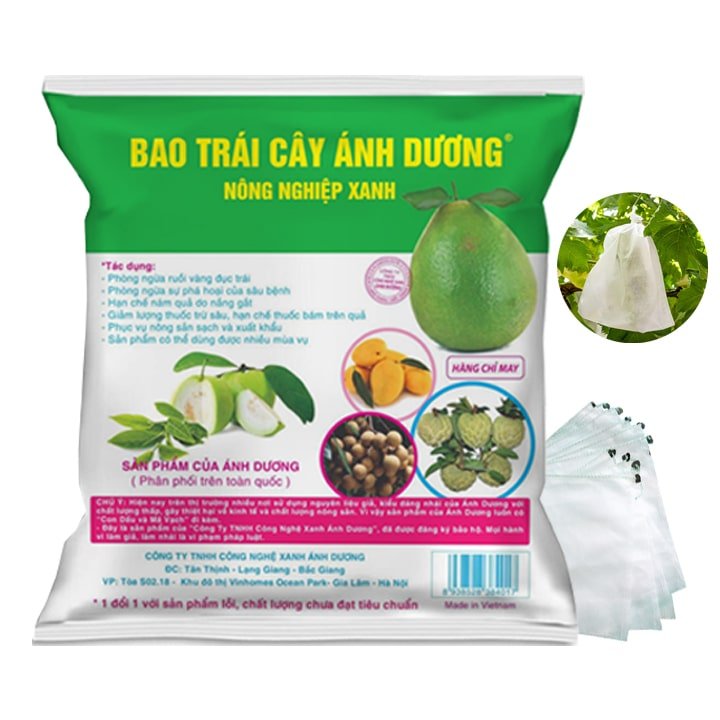 Túi Bọc Hoa Quả Ổi Bưởi Xoài Na Mướp (Có Nút Cài), Nhiều Kích Thước