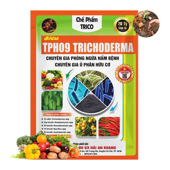 Nấm Đối Kháng TPH09 Trichoderma, Hải An Khang, Bao 1kg