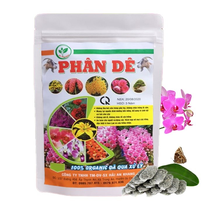 Phân Dê Trồng Lan Dài 10cm, 25 Túi Lưới