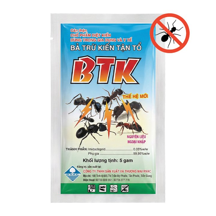 Thuốc Diệt Kiến BTK, Gói 5gr