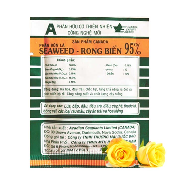 Phân Bón Lá Rong Biển Seaweed, Gói 10gr