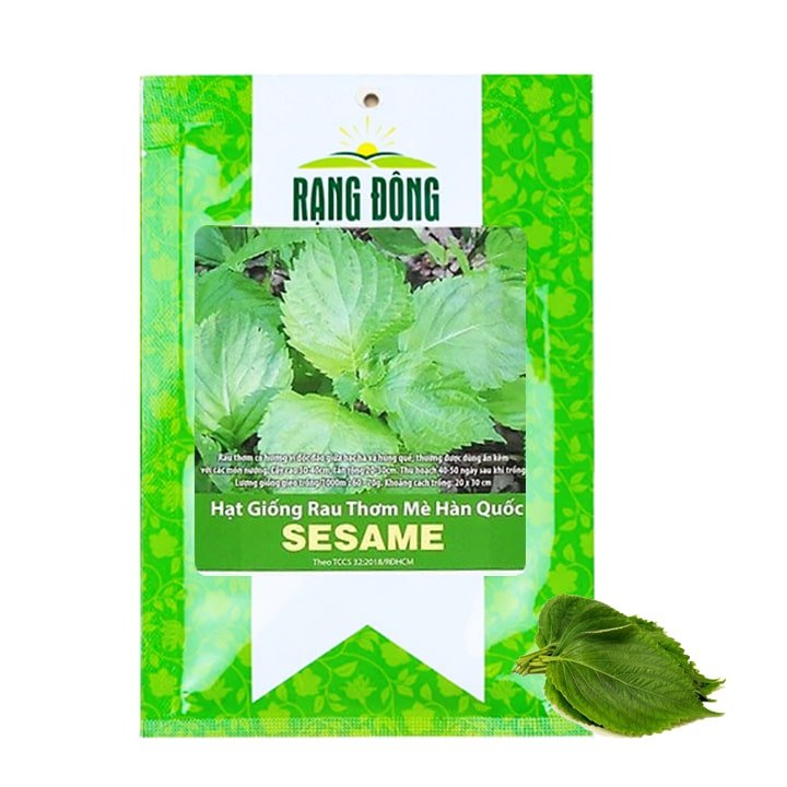 Hạt Giống Rau Thơm Mè Rạng Đông, Gói 1g ~100 hạt, R17