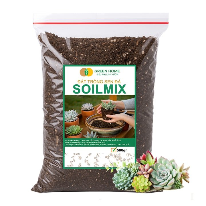 Đất Trồng Sen Đá Soil Mix, Bao 500gr