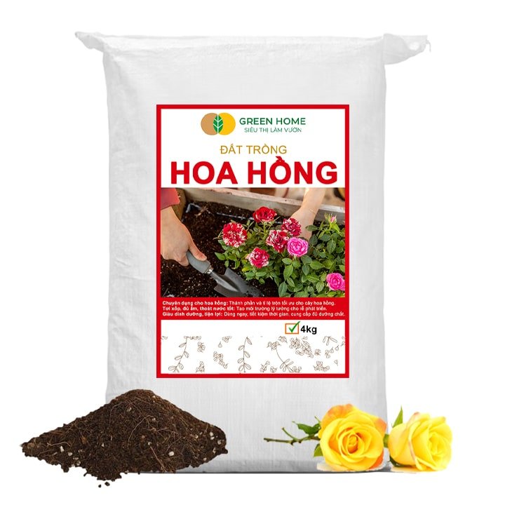 Đất Trồng Hoa Hồng Sfarm Trộn Sẵn, Bao 4Kg