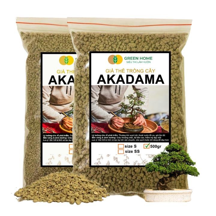 Đất Akadama Trồng Bonsai, Bao 500Gr