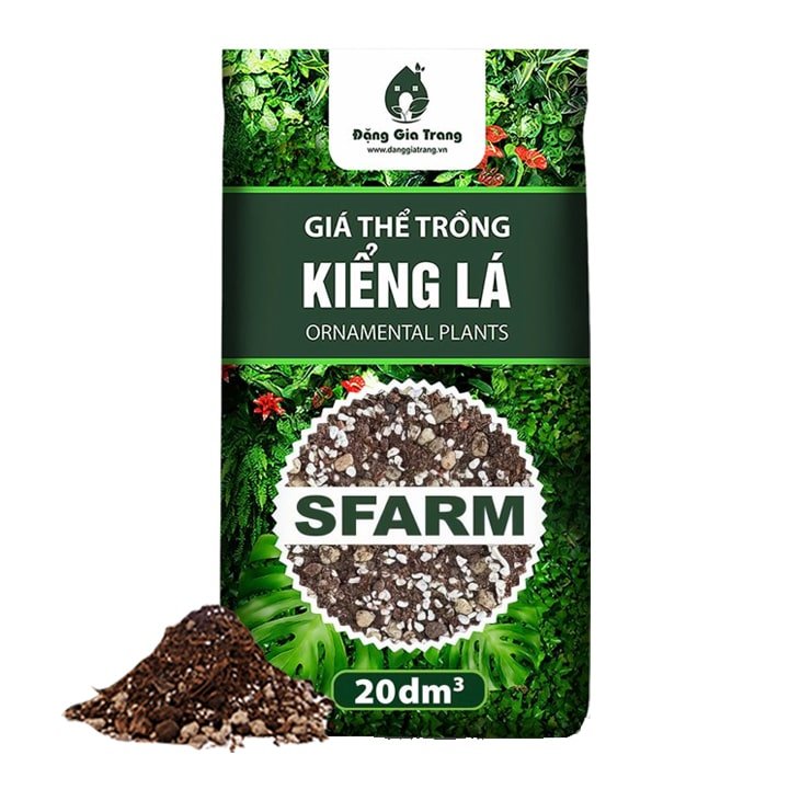 Đất Trồng Cây Kiểng Lá Sfarm, Bao 20dm3