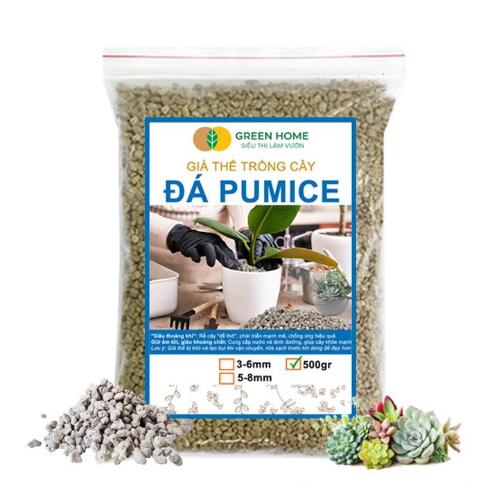 Đá Pumice Trồng Sen Đá, Bao 500gr