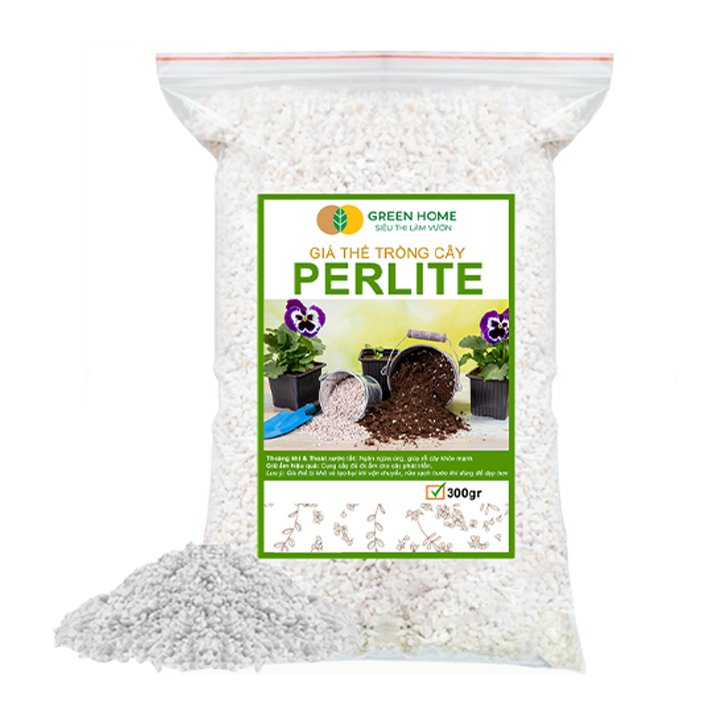 Đá Perlite Trồng Thuỷ Canh, Sen Đá, Hoa Hồng, Bao 300gr