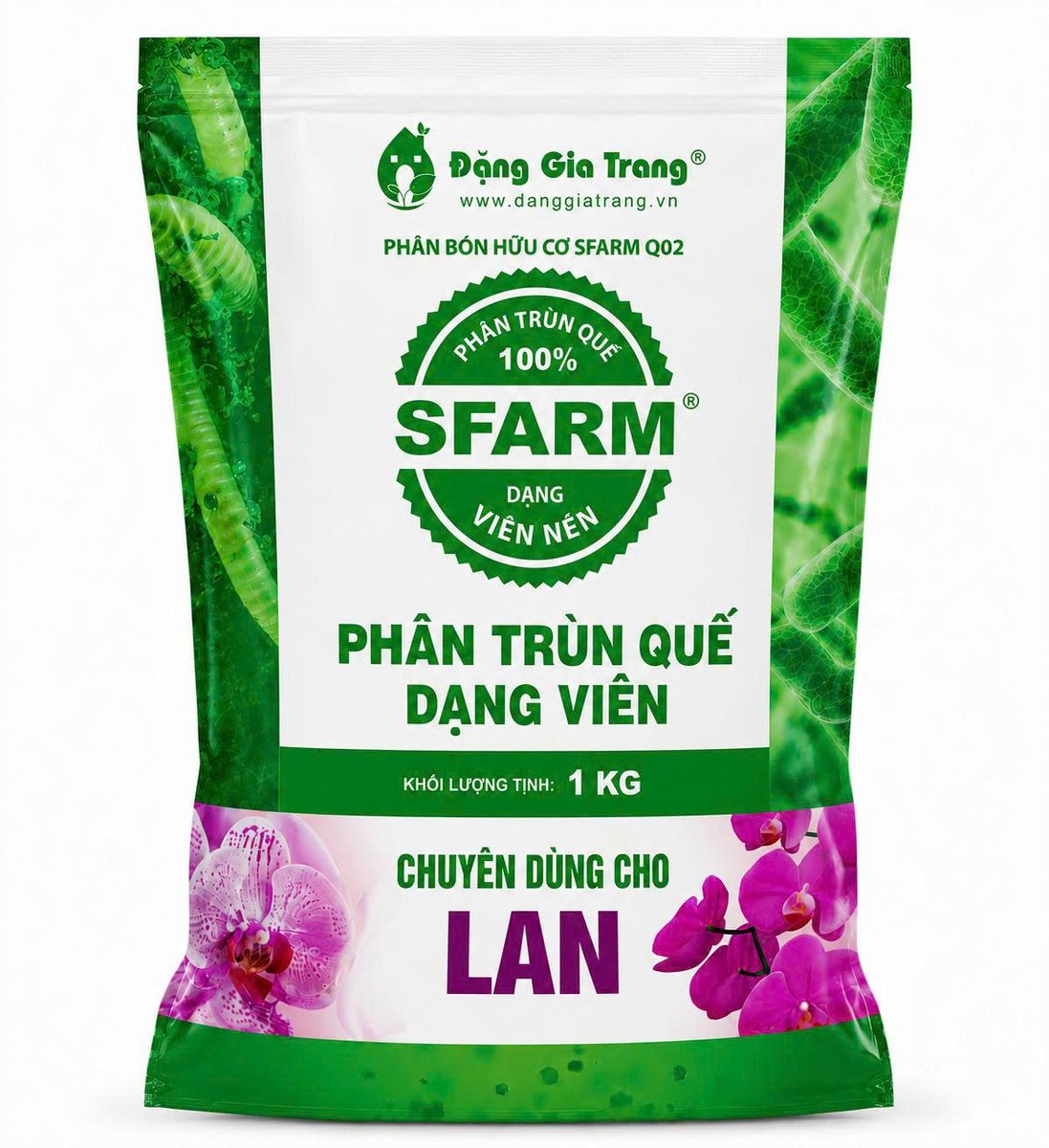 Phân trùn quế dạng viên nén chuyên dùng cho lan SFARM