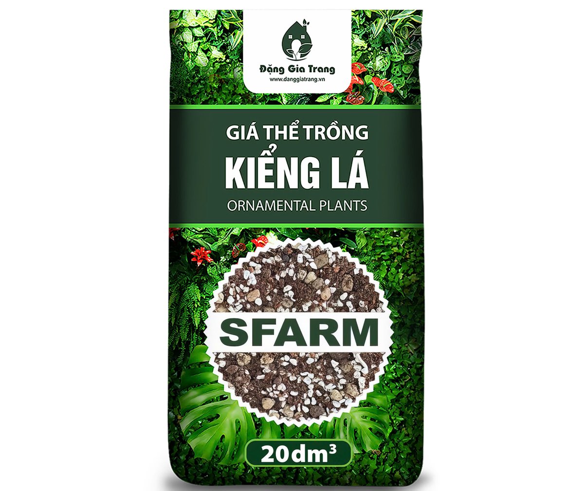 Giá thể trồng kiểng lá SFARM