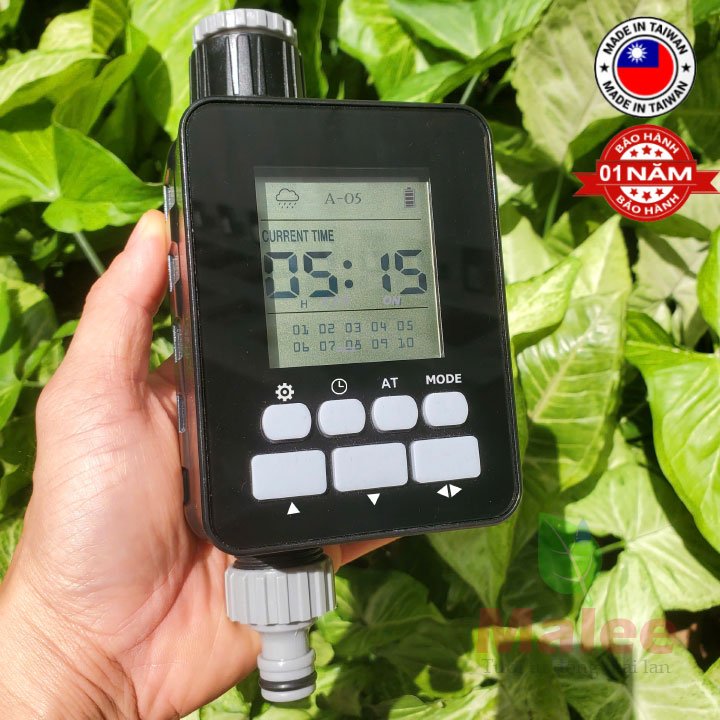 Bộ đồng hồ hẹn giờ tưới cây tự động dùng pin cao cấp Wufeng Valves W-1713 (Cảm biến trời mưa)(Taiwan bền bỉ – Bảo hành 1 năm)