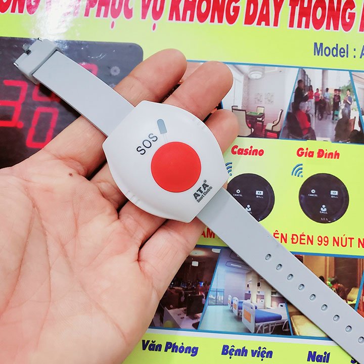 Đồng hồ đeo tay khẩn cấp gọi y tá nhân viên không dây ATA DH-SOS