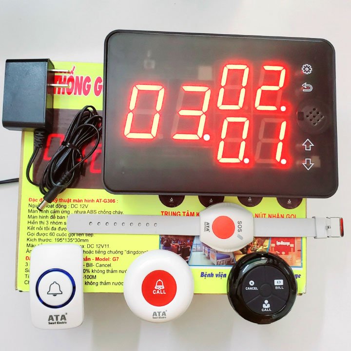 Hệ thống chuông gọi nhân viên phục vụ không dây ATA AT-307C