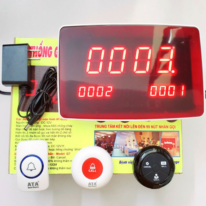 Trung tâm gọi phục vụ không dây hiển thị 3 số ATA AT-307
