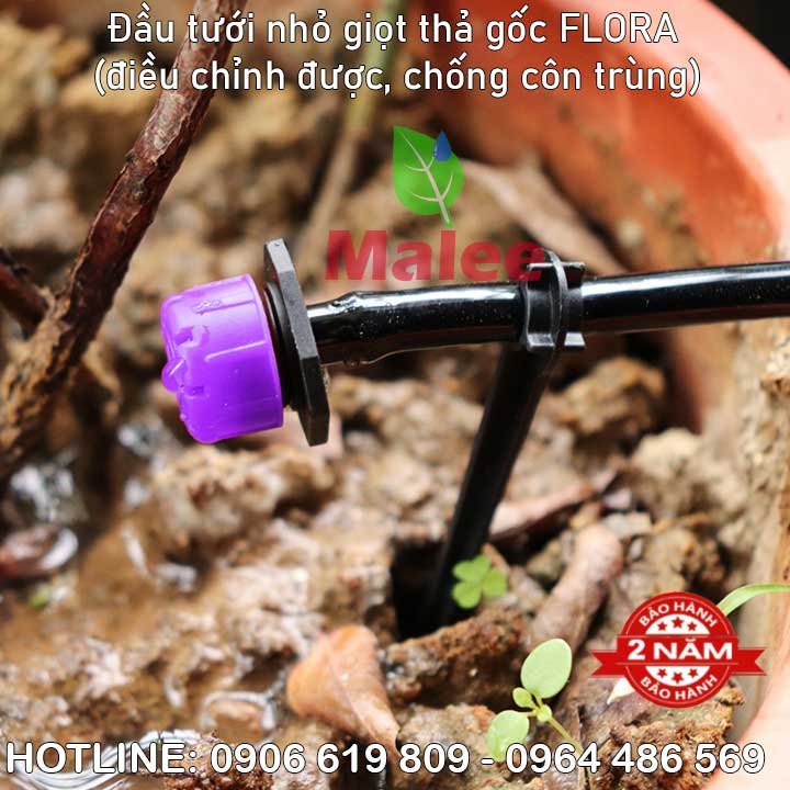 Vòi tưới nước cho cây nhỏ giọt điều chỉnh Flora (Bảo hành 2 năm)