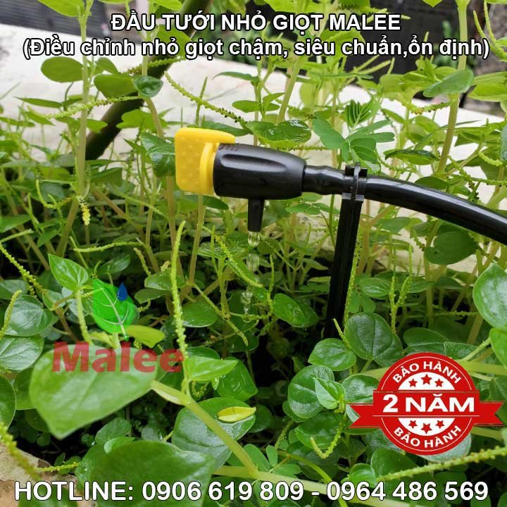 Đầu béc tưới nhỏ giọt tự chảy chậm liên tục cả ngày lẫn đêm cao cấp Malee cao cấp (Bảo hành 2 năm)