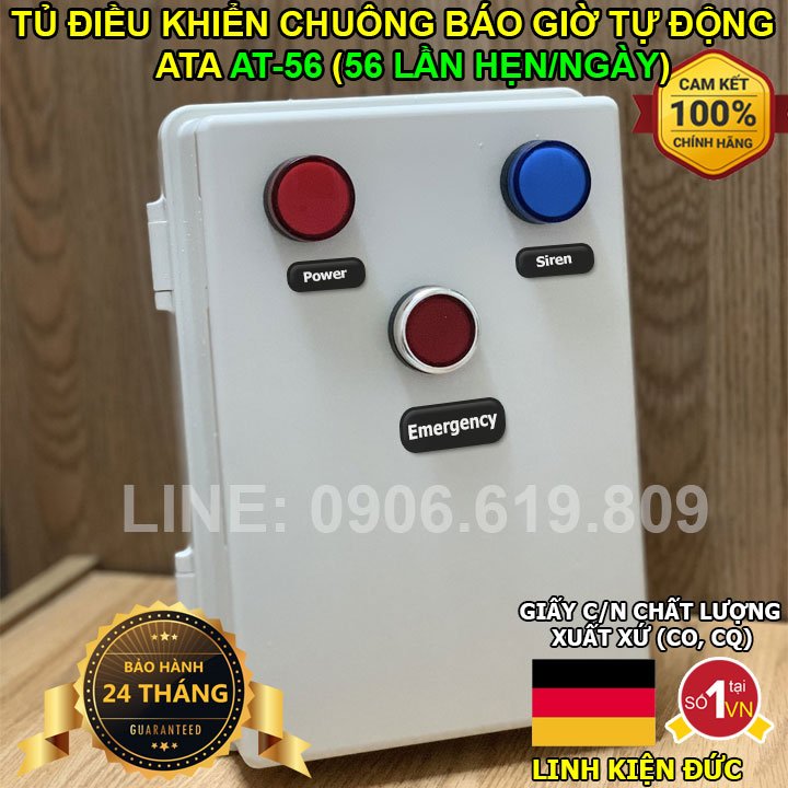 Hệ thống chuông reo reng reng báo giờ nhà xưởng trường học tự động ATA AT-56