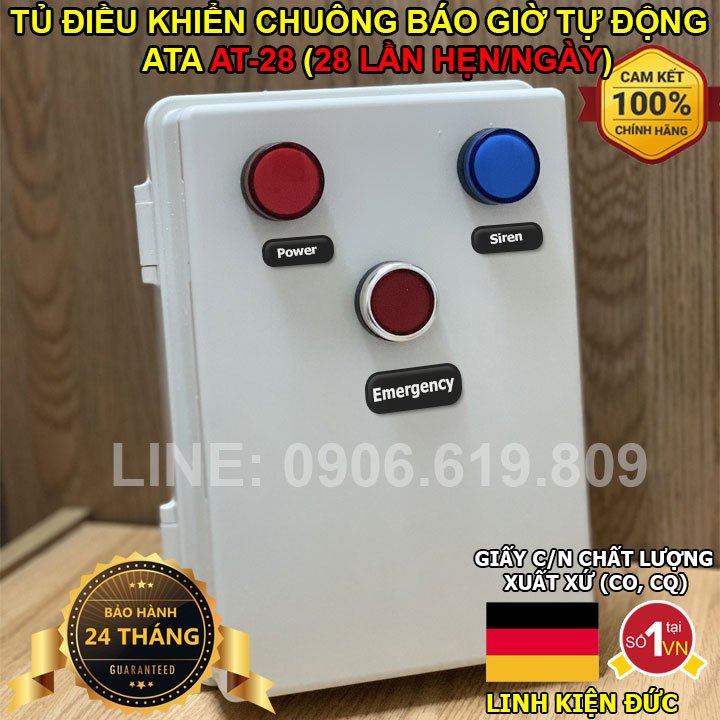 Chuông báo giờ nhà xưởng trường học cao cấp reo reng reng ATA AT-28