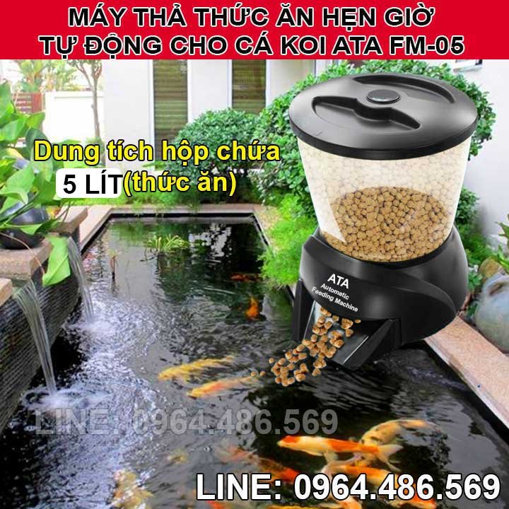 Máy hẹn giờ cho bể cá koi ăn tự động lắp ngoài trời ATA FM-05