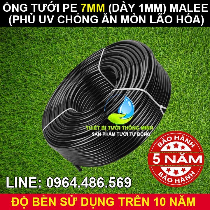 Ống tưới cây 7mm Malee thái lan (nhựa tốt, bảo hành 5 năm)(lẻ 3.5k/mét, 100m=300k, 200m=500k)