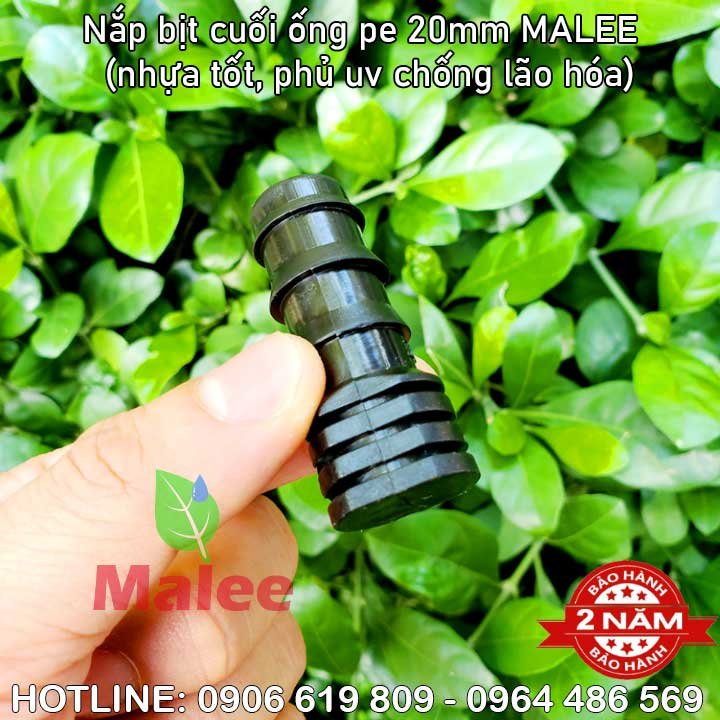 Nắp bít cuối ống pe 20mm Malee (nhựa tốt, bảo hành 2 năm)